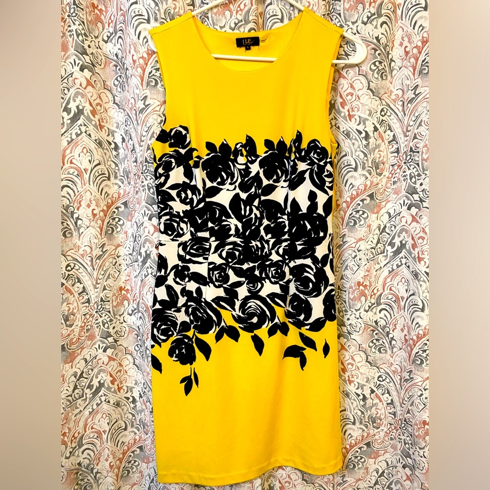 Yellow and black professional dress